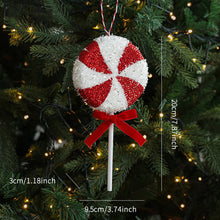 Load image into Gallery viewer, Christmas Tree Candy Cane Decoration Sweet Sparkling Candy Model with String Christmas Lollipop Cane Decorations Set for Tree
