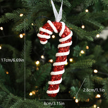Load image into Gallery viewer, Christmas Tree Candy Cane Decoration Sweet Sparkling Candy Model with String Christmas Lollipop Cane Decorations Set for Tree
