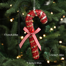 Load image into Gallery viewer, Christmas Tree Candy Cane Decoration Sweet Sparkling Candy Model with String Christmas Lollipop Cane Decorations Set for Tree
