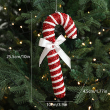 Load image into Gallery viewer, Christmas Tree Candy Cane Decoration Sweet Sparkling Candy Model with String Christmas Lollipop Cane Decorations Set for Tree
