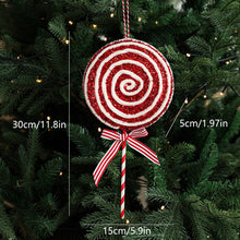 Load image into Gallery viewer, Christmas Tree Candy Cane Decoration Sweet Sparkling Candy Model with String Christmas Lollipop Cane Decorations Set for Tree
