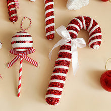Load image into Gallery viewer, Christmas Tree Candy Cane Decoration Sweet Sparkling Candy Model with String Christmas Lollipop Cane Decorations Set for Tree

