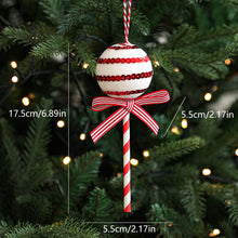 Load image into Gallery viewer, Christmas Tree Candy Cane Decoration Sweet Sparkling Candy Model with String Christmas Lollipop Cane Decorations Set for Tree
