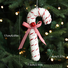 Load image into Gallery viewer, Christmas Tree Candy Cane Decoration Sweet Sparkling Candy Model with String Christmas Lollipop Cane Decorations Set for Tree
