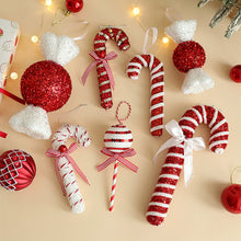 Load image into Gallery viewer, Christmas Tree Candy Cane Decoration Sweet Sparkling Candy Model with String Christmas Lollipop Cane Decorations Set for Tree
