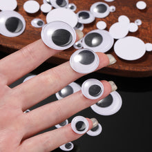 Load image into Gallery viewer, 100pcs Self-Adhesive Wiggle Eyes Moving Pupil Wiggling Eyeballs Multi-Size DIY Doll Craft Supplies Funny Embellishment Eyes Movable Pupil Stickers
