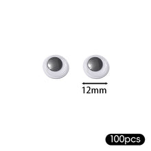 Load image into Gallery viewer, 100pcs Self-Adhesive Wiggle Eyes Moving Pupil Wiggling Eyeballs Multi-Size DIY Doll Craft Supplies Funny Embellishment Eyes Movable Pupil Stickers
