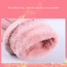 Load image into Gallery viewer, Women's Thermal Lined Cycling Gloves Windproof Winter Gloves with Fleece Lining Fuzzy Cuff Riding Gloves
