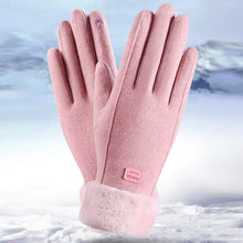 Load image into Gallery viewer, Women's Thermal Lined Cycling Gloves Windproof Winter Gloves with Fleece Lining Fuzzy Cuff Riding Gloves

