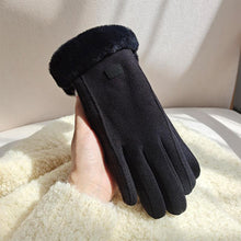 Load image into Gallery viewer, Women's Thermal Lined Cycling Gloves Windproof Winter Gloves with Fleece Lining Fuzzy Cuff Riding Gloves
