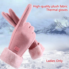 Load image into Gallery viewer, Women's Thermal Lined Cycling Gloves Windproof Winter Gloves with Fleece Lining Fuzzy Cuff Riding Gloves

