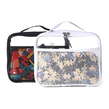 Load image into Gallery viewer, Transparent PVC Mesh Zipper Storage Bag Clear Makeup Bag Large Capacity Waterproof Portable Toy Packaging Bag
