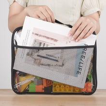 Load image into Gallery viewer, Transparent PVC Mesh Zipper Storage Bag Clear Makeup Bag Large Capacity Waterproof Portable Toy Packaging Bag

