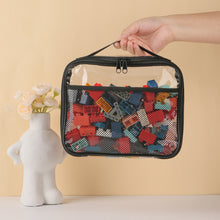 Load image into Gallery viewer, Transparent PVC Mesh Zipper Storage Bag Clear Makeup Bag Large Capacity Waterproof Portable Toy Packaging Bag
