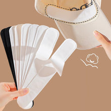 Load image into Gallery viewer, 10/50Pcs Hat Sweat Absorber Stickers Disposable Hat Sweat Absorber Stickers Adhesive Sweatproof Liners for Baseball Caps Visors
