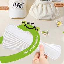 Load image into Gallery viewer, 10/50Pcs Hat Sweat Absorber Stickers Disposable Hat Sweat Absorber Stickers Adhesive Sweatproof Liners for Baseball Caps Visors
