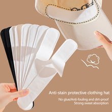 Load image into Gallery viewer, 10/50Pcs Hat Sweat Absorber Stickers Disposable Hat Sweat Absorber Stickers Adhesive Sweatproof Liners for Baseball Caps Visors
