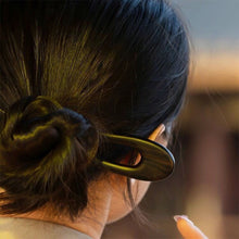 Load image into Gallery viewer, U-Shaped Moon Hair Stick Handcrafted Wooden Hairpin for Classic Chinese Buns Vintage Ponytail Hair Accessories
