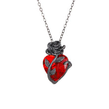 Load image into Gallery viewer, Gothic Rose Heart Necklace Y2K Dark Romance Adjustable Chain with Heart Pendant for Women Personalized Unique Gift
