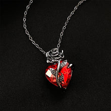 Load image into Gallery viewer, Gothic Rose Heart Necklace Y2K Dark Romance Adjustable Chain with Heart Pendant for Women Personalized Unique Gift
