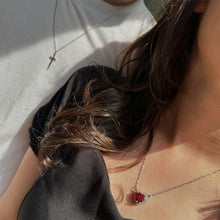 Load image into Gallery viewer, 2Pcs Sword and Heart Couple Necklace Set Matching Dagger Heart Pendant Jewelry for Couples Romantic Jewelry Gifts
