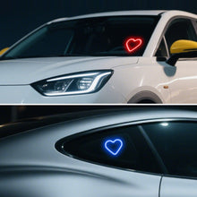 Load image into Gallery viewer, Solar Powered LED Heart Shape Car Interiors Atmosphere Decor Light USB Powered Car Window Neon Light Decorative Lamps
