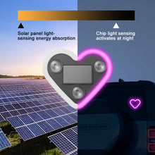 Load image into Gallery viewer, Solar Powered LED Heart Shape Car Interiors Atmosphere Decor Light USB Powered Car Window Neon Light Decorative Lamps

