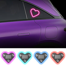 Load image into Gallery viewer, Solar Powered LED Heart Shape Car Interiors Atmosphere Decor Light USB Powered Car Window Neon Light Decorative Lamps
