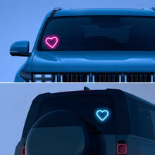 Load image into Gallery viewer, Solar Powered LED Heart Shape Car Interiors Atmosphere Decor Light USB Powered Car Window Neon Light Decorative Lamps
