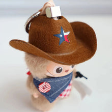 Load image into Gallery viewer, For Mini Labubu Clothes Cowboy Set Hat &amp; Bib for 10cm Doll Dressing Game for Love Series Doll Clothes Outfit Accessories
