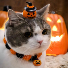 Load image into Gallery viewer, Halloween Pet Collar Funny Pumpkin Decoration Elastic Rope Dog Collar Accessories Cute Pumpkin Dog Necklace Pet Cat Bows

