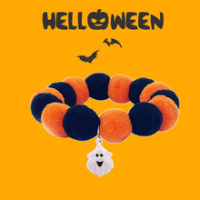 Load image into Gallery viewer, Halloween Pet Collar Funny Pumpkin Decoration Elastic Rope Dog Collar Accessories Cute Pumpkin Dog Necklace Pet Cat Bows
