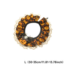 Load image into Gallery viewer, Halloween Cat Dog Lace Necklace Adjustable Exquisite Pet Pumpkin Lace Collar Cute Cool Pet Bib Scarf Small Medium Pets

