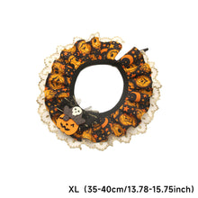 Load image into Gallery viewer, Halloween Cat Dog Lace Necklace Adjustable Exquisite Pet Pumpkin Lace Collar Cute Cool Pet Bib Scarf Small Medium Pets
