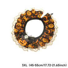 Load image into Gallery viewer, Halloween Cat Dog Lace Necklace Adjustable Exquisite Pet Pumpkin Lace Collar Cute Cool Pet Bib Scarf Small Medium Pets
