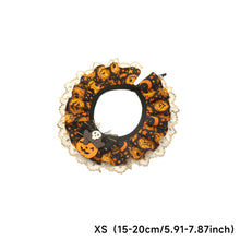 Load image into Gallery viewer, Halloween Cat Dog Lace Necklace Adjustable Exquisite Pet Pumpkin Lace Collar Cute Cool Pet Bib Scarf Small Medium Pets
