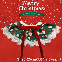 Load image into Gallery viewer, Christmas Series Pet Cat and Dog Drool Bib Lace Saliva Towel Adjustabl Pet Neck Accessory Costume Accessories
