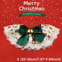 Load image into Gallery viewer, Christmas Series Pet Cat and Dog Drool Bib Lace Saliva Towel Adjustabl Pet Neck Accessory Costume Accessories
