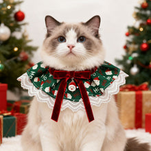 Load image into Gallery viewer, Christmas Series Pet Cat and Dog Drool Bib Lace Saliva Towel Adjustabl Pet Neck Accessory Costume Accessories
