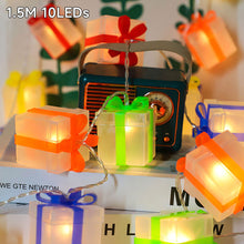 Load image into Gallery viewer, Warm Color Christmas LED Light Strings Christmas Gift Box Lighting Fixtures Battery Christmas Decoration Party Atmosphere

