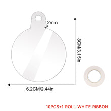 Load image into Gallery viewer, 10PCS Transparent Acrylic Christmas Decoration Snowflake Drilled Holes Blank Acrylic DIY Painting Christmas Tree Pendant
