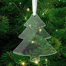 Load image into Gallery viewer, 10PCS Transparent Acrylic Christmas Decoration Snowflake Drilled Holes Blank Acrylic DIY Painting Christmas Tree Pendant
