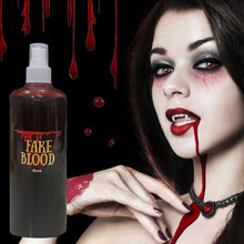 Load image into Gallery viewer, 30/60/100/20ml Fake Blood Prop with Spray Head Halloween Decoration Horror Cosplay Cosmetics Artificial Plasma Party Supplies Pranks DIY Halloween Supplies
