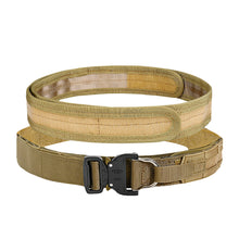 Load image into Gallery viewer, Tactical Molle Quick Release DRing Fighter Belt Dual Layers CS Belt Outdoor Hunting Combat Inner &amp; Outer Belt
