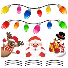 Load image into Gallery viewer, Car Light Bulb Magnetic Sticker Decal Christmas Decorate Santa Claus Elk Snowman Freezer Magnets Stickers New Year Cars Dec
