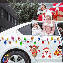 Load image into Gallery viewer, Car Light Bulb Magnetic Sticker Decal Christmas Decorate Santa Claus Elk Snowman Freezer Magnets Stickers New Year Cars Dec
