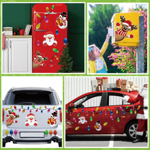 Load image into Gallery viewer, Car Light Bulb Magnetic Sticker Decal Christmas Decorate Santa Claus Elk Snowman Freezer Magnets Stickers New Year Cars Dec

