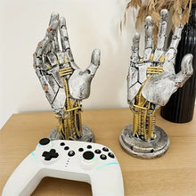 Load image into Gallery viewer, Cyberpunk Mechanical Hand Stand Headset Hanger Multi-Purpose Cool Toy Model For Gaming Setup Office Desk Shelf Display Organizer
