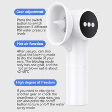 Load image into Gallery viewer, 2 IN 1 Electric Ear Cleaner/Drying Machine Ear Canal Irrigation Kit Daily Ear Hygiene After Swimming Ear Dryer Home Ear Care Kit
