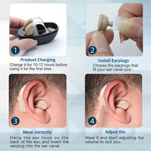 Load image into Gallery viewer, Hearing Amplifierfor Elderly Invisible Sound Enhancer Noise Reduction Conversation Deaf-aid Senior Hearing Helper Gift for Grandpa Grandma
